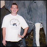 Howie and the finished elephant.